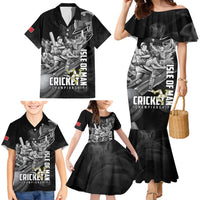 Personalized Isle of Man Cricket Family Matching Mermaid Dress and Hawaiian Shirt Go Champion - Wonder Print Shop