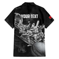 Personalized Isle of Man Cricket Family Matching Short Sleeve Bodycon Dress and Hawaiian Shirt Go Champion - Wonder Print Shop