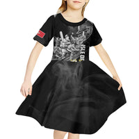 Personalized Isle of Man Cricket Kid Short Sleeve Dress Go Champion - Wonder Print Shop