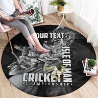 Personalized Isle of Man Cricket Round Carpet Go Champion - Wonder Print Shop