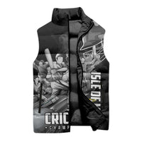 Personalized Isle of Man Cricket Sleeveless Puffer Jacket Go Champion - Wonder Print Shop