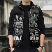 Personalized Isle of Man Cricket Sleeveless Puffer Jacket Go Champion - Wonder Print Shop