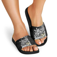 Personalized Isle of Man Cricket Slide Sandals Go Champion - Wonder Print Shop