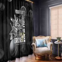 Personalized Isle of Man Cricket Window Curtain Go Champion - Wonder Print Shop