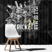Personalized Isle of Man Cricket Window Curtain Go Champion - Wonder Print Shop