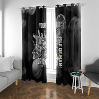 Personalized Isle of Man Cricket Window Curtain Go Champion - Wonder Print Shop