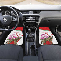 Lebanon Striped Hyena Car Mats With Cyclamen Flowers - Wonder Print Shop