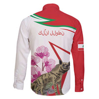 Lebanon Striped Hyena Family Matching Puletasi and Hawaiian Shirt With Cyclamen Flowers - Wonder Print Shop
