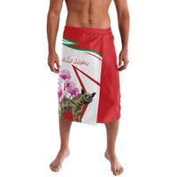 Lebanon Striped Hyena Lavalava With Cyclamen Flowers - Wonder Print Shop