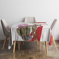 Lebanon Striped Hyena Tablecloth With Cyclamen Flowers - Wonder Print Shop