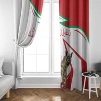 Lebanon Striped Hyena Window Curtain With Cyclamen Flowers - Wonder Print Shop