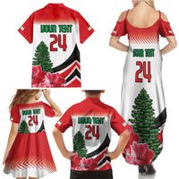 Custom Lebanon Independence Day Family Matching Summer Maxi Dress and Hawaiian Shirt Cyclamen Flowers Blooming - Wonder Print Shop