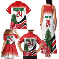 Custom Lebanon Independence Day Family Matching Tank Maxi Dress and Hawaiian Shirt Cyclamen Flowers Blooming - Wonder Print Shop