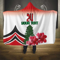 Custom Lebanon Independence Day Hooded Blanket Cyclamen Flowers Blooming
