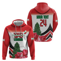 Custom Lebanon Independence Day Hoodie Cyclamen Flowers Blooming - Wonder Print Shop