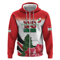 Custom Lebanon Independence Day Hoodie Cyclamen Flowers Blooming - Wonder Print Shop