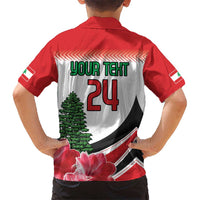 Custom Lebanon Independence Day Kid Hawaiian Shirt Cyclamen Flowers Blooming - Wonder Print Shop