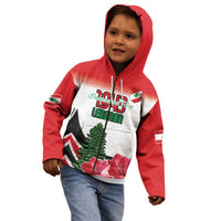Custom Lebanon Independence Day Kid Hoodie Cyclamen Flowers Blooming - Wonder Print Shop