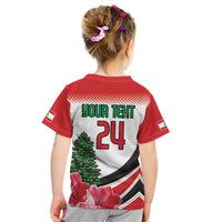Custom Lebanon Independence Day Kid T Shirt Cyclamen Flowers Blooming - Wonder Print Shop