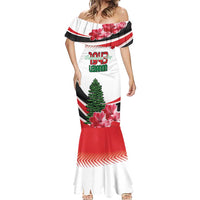 Custom Lebanon Independence Day Mermaid Dress Cyclamen Flowers Blooming - Wonder Print Shop