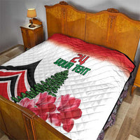 Custom Lebanon Independence Day Quilt Cyclamen Flowers Blooming - Wonder Print Shop