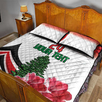 Custom Lebanon Independence Day Quilt Bed Set Cyclamen Flowers Blooming - Wonder Print Shop