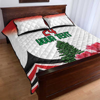 Custom Lebanon Independence Day Quilt Bed Set Cyclamen Flowers Blooming - Wonder Print Shop