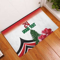 Custom Lebanon Independence Day Rubber Doormat Cyclamen Flowers Blooming - Wonder Print Shop