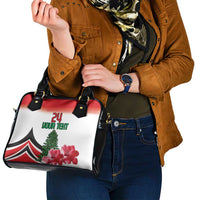 Custom Lebanon Independence Day Shoulder Handbag Cyclamen Flowers Blooming