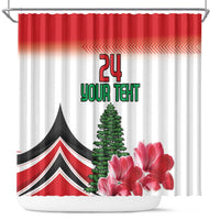 Custom Lebanon Independence Day Shower Curtain Cyclamen Flowers Blooming