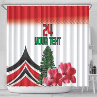 Custom Lebanon Independence Day Shower Curtain Cyclamen Flowers Blooming