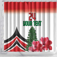 Custom Lebanon Independence Day Shower Curtain Cyclamen Flowers Blooming