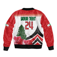 Custom Lebanon Independence Day Sleeve Zip Bomber Jacket Cyclamen Flowers Blooming - Wonder Print Shop