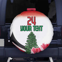 Custom Lebanon Independence Day Spare Tire Cover Cyclamen Flowers Blooming - Wonder Print Shop