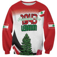 Custom Lebanon Independence Day Sweatshirt Cyclamen Flowers Blooming - Wonder Print Shop