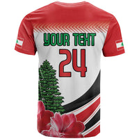 Custom Lebanon Independence Day T Shirt Cyclamen Flowers Blooming - Wonder Print Shop