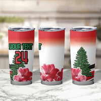 Custom Lebanon Independence Day Tumbler Cup Cyclamen Flowers Blooming - Wonder Print Shop