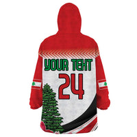 Custom Lebanon Independence Day Wearable Blanket Hoodie Cyclamen Flowers Blooming - Wonder Print Shop