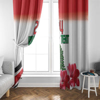 Custom Lebanon Independence Day Window Curtain Cyclamen Flowers Blooming - Wonder Print Shop