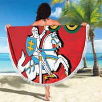 Personalized Lithuania Coat Of Arms Beach Blanket Special Version - Wonder Print Shop