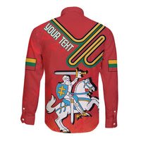 Personalized Lithuania Coat Of Arms Long Sleeve Button Shirt Special Version - Wonder Print Shop