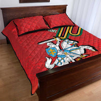 Personalized Lithuania Coat Of Arms Quilt Bed Set Special Version - Wonder Print Shop