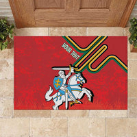 Personalized Lithuania Coat Of Arms Rubber Doormat Special Version - Wonder Print Shop