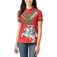 Personalized Lithuania Coat Of Arms Women Polo Shirt Special Version - Wonder Print Shop