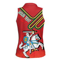 Personalized Lithuania Coat Of Arms Women Sleeveless Polo Shirt Special Version - Wonder Print Shop