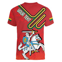 Personalized Lithuania Coat Of Arms Women V-Neck T-Shirt Special Version - Wonder Print Shop