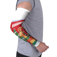Romania Christmas Personalized Arm Sleeves Romanian Folklore Capra Goat - Wonder Print Shop