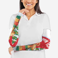 Romania Christmas Personalized Arm Sleeves Romanian Folklore Capra Goat - Wonder Print Shop