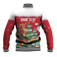 Romania Christmas Personalized Baseball Jacket Romanian Folklore Capra Goat - Wonder Print Shop