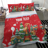 Romania Christmas Personalized Bedding Set Romanian Folklore Capra Goat - Wonder Print Shop